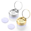 LIQWEI 2 Pcs Loose Powder Container, Portable Empty Mini Powder