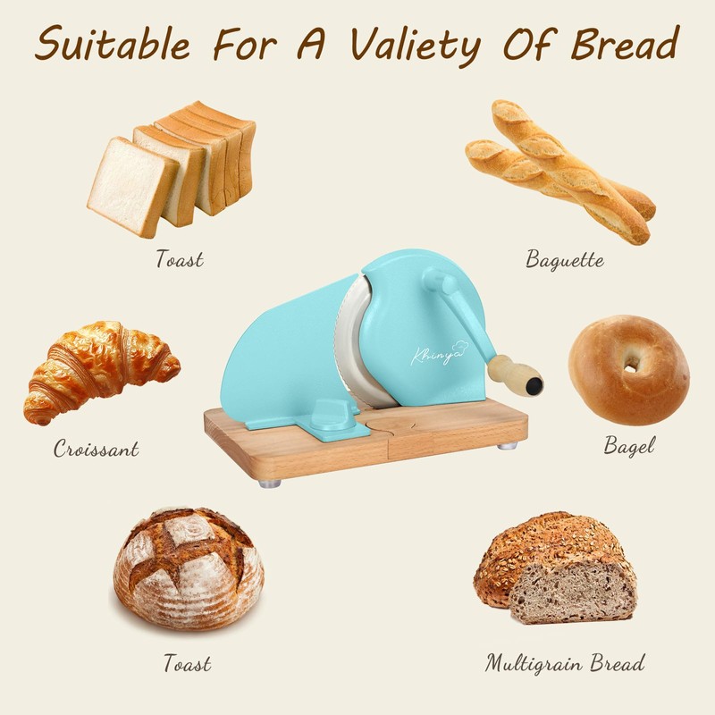 KHINYA Manual Bread Slicer - Bread Slicer for Homemade Bread,