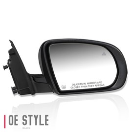 Auto Dynasty CH1321431 OE Style Right Side Mirror - Power Folding | Power Adjust| Memory | Blind Spot Detection | Puddle Light - Compatible with Jeep Cherokee 14-20, Paint to Match