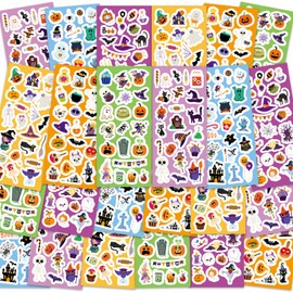 24 Sheets Halloween Stickers, 500+ Stickers Variety Pack