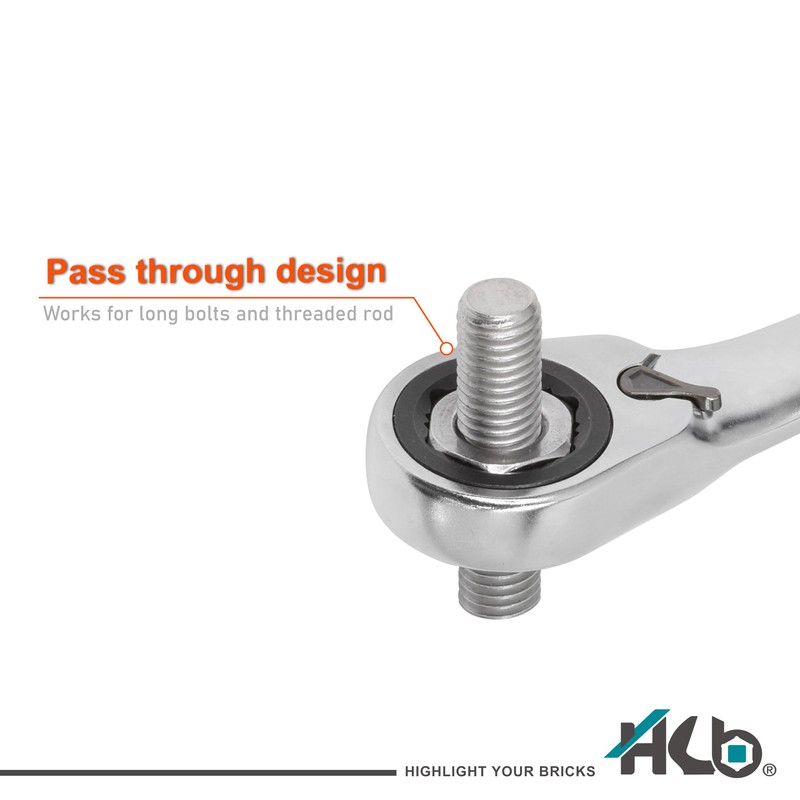 HB 13MM 120-Tooth Non-Slip Reversible Ratchet Wrench, Metric, Made In