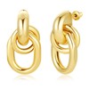 Follome Gold Knot Earrings for Women 18K Gold Plated Chunky