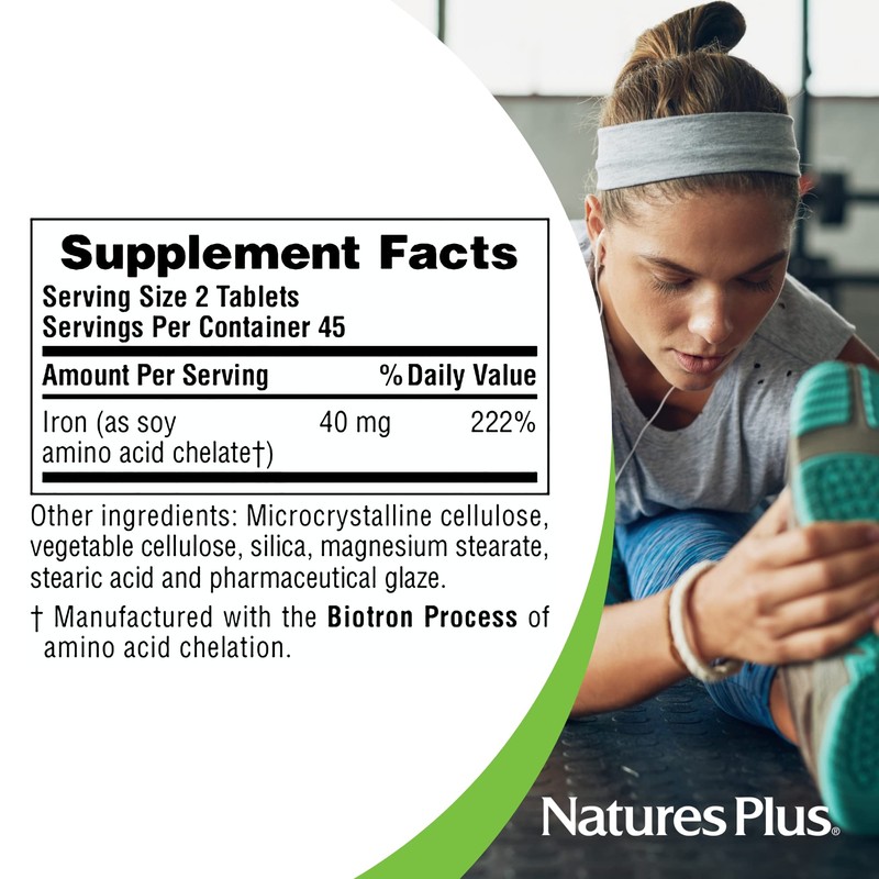Nature's Plus - Iron 40mg, 90 tablets