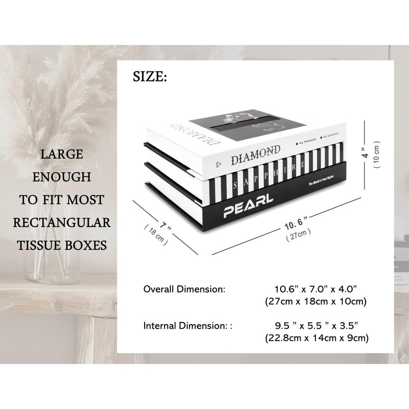 Senea Kay Tissue Box Cover Rectangle - Decor Book Tissue