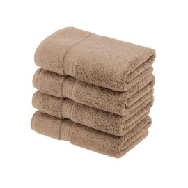 FM 8 Pack Face Cloths 100% Egyptian Cotton 500 GSM 30cm x 30cm Square, Quick Dry, Super Soft Makeup remover Cloth, Spa, Gym, Hotel & Bathroom Fingertip Towels (Beige)