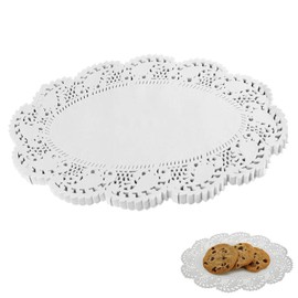 EQLEF Paper Doilies White, Disposable Oval White Lace Decorative Doily For Party Or Wedding 150Pcs(Oval)