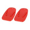 A ABSOPRO Motorcycle Kickstand Pad Support Plate Pad Parking Red
