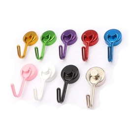 9Pack Colorful Swivel Magnetic Hook - Heavy Duty Neodymium Magnets for Refrigerator Door Key BBQ Grill Locker Coat Powerful Magnetic Wreath Hanger Strong Magnetic Hooks for Cruise Cabins (KNG20)