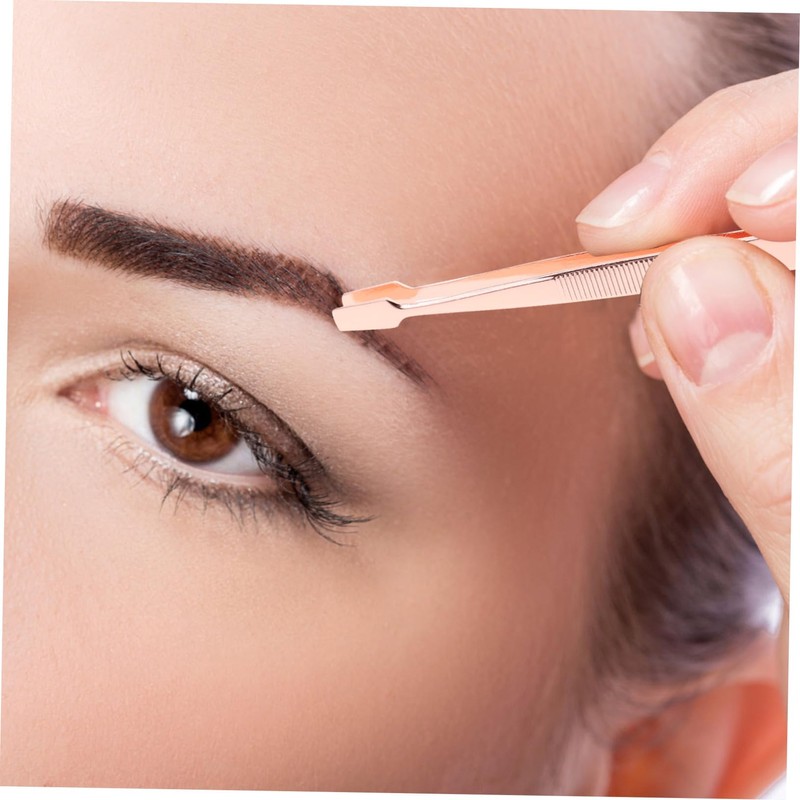 Gatuida 4 pcs Stainless Steel Eyelash Extension Tweezers Ergonomic Design