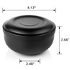 QSHAVE Stainless Steel Shaving Bowl with Lid 4 Inch Diameter