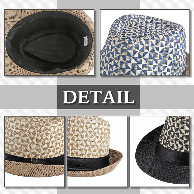 Chrome Crane CB361 Medium Folding Hat, Straw Hat, Basket Checker,