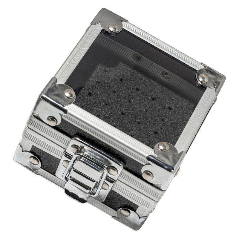 Nail Drill Bit Holder Case 25 Holes Transparent Flip Cover