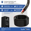 Lumonic Speaker Cable 10 m Black Round CCA HiFi Speaker