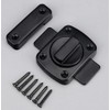 Sliding Door Lock Bar Hook-and-Eye Buckle Latch Black Wooden Fence