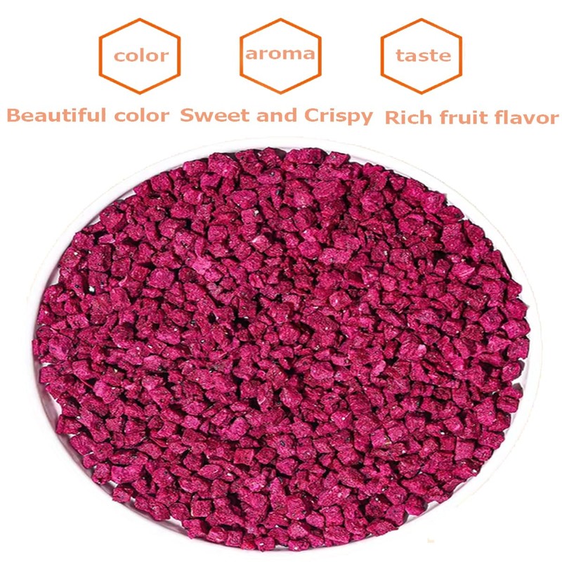 Dried Diced Dragon Fruit 4.93OZ/140G Dried Dragon Fruit Chips Snack,Cubes,