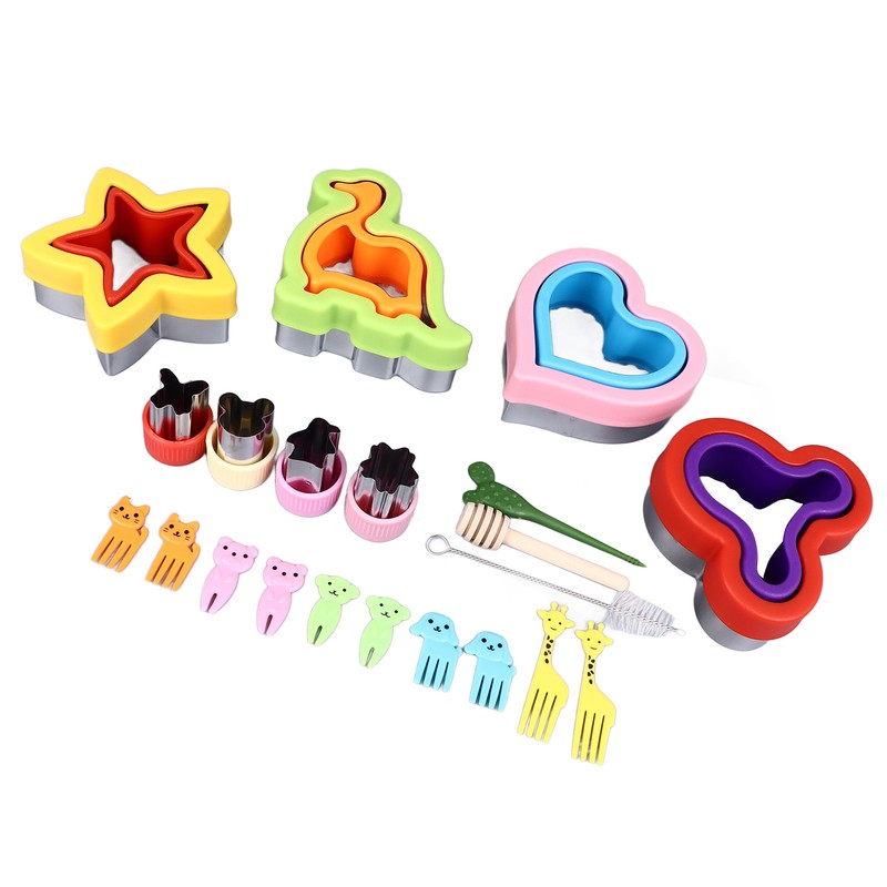 21PCS Sandwich Cutter and Sealer Bread Sandwich Shaper Dinosaur Star