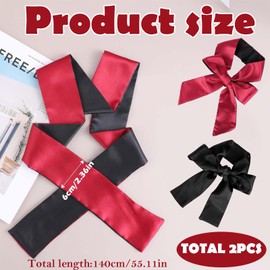 Blindfold Satin Eye Mask+Soft Silky Sleep Mask+Adjustable Comfortable Fit+1 Piece+135x7cm+Travel Meditation Bedroom Use, Satin Sleep Mask