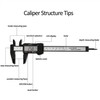 AYMBH Digital Vernier Caliper 6-Inch, Precision Electronic Micrometer with Large