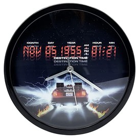 Joy Toy BTTF Wall Clock in Metal 24 cm - in Gift Box 26 x 4 x 26 cm