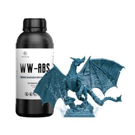 RESIONE WW-ABS Water Washable ABS-Like 3D Printer Resin, Low Odor UV Curing Resin with Matte Finish, Easy Support Removal, Tough & Scratch Resistant for Miniatures, Prototypes and Articulated Figures
