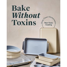 Caraway Nonstick Rectangle Baking Pan Set – 2x 9" x 6.5" & 1x 9" x 13" - Non-Toxic, PTFE & PFOA Free – Aluminized Steel Core – Deep Ceramic Baking Pan for Casseroles, Lasagna & More - Navy