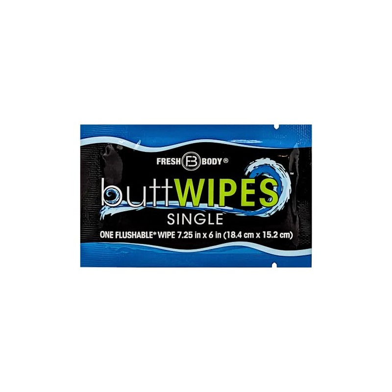 Fresh Body FB Buttwipes Flushable Wipes (30 Count) - Individually