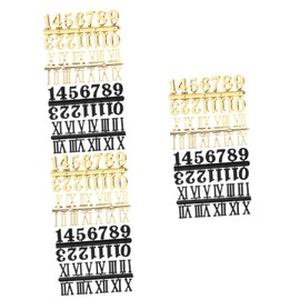 TEHAUX 12 Sets DIY Clock Number of Roman Arabic Numbers for Wall Clock Durable Design for Decor