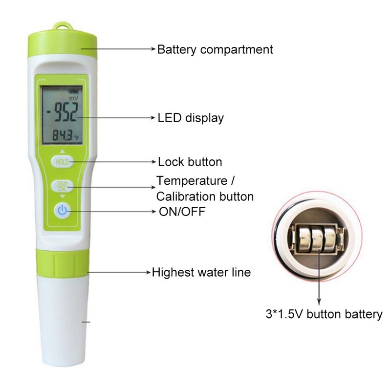 Portable ORP Conductivity Tester Meter Water Quality Testing Pen with