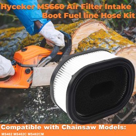 Hyceker MS660 Air Filter Intake Boot Fuel line Hose Kit For Stihl MS660 MS650 066 065 064 G660 MS 660 650 Chainsaw Air Cleaner Intake Manifold Impulse Line Maintenance Part 0000 120 1653 1122 141 2201
