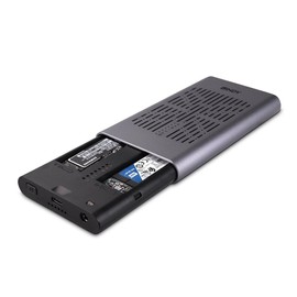 Lindy USB 3.2 Gen 2x2 Dual M.2 NVMe SSD Enclosure with Cloning Function