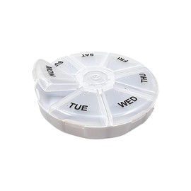 Weekly Pill Organiser – 7 Daily Compartments – Compact Style with Snap Lock Compartments – ONE for Each Day of The Week