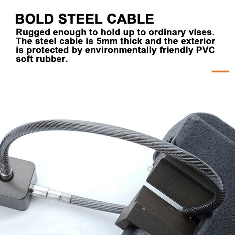 Combination Lock 4-Digit Steel Cable Small Padlock with a Combination