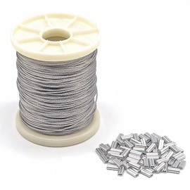 Wire Rope, Stainless Steel Wire, Wire Diameter 0.04 inch (1.0 mm), 328.4 ft (100 m) Roll, Stainless Steel Wire Rope, SUS304, Stainless Steel, Construction, Fixation, Earthquake Prevention, Fall Prevention, Anti-Theft, Wire, Fishery, Forestry, DIY Fence, 