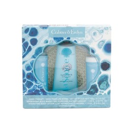 Crabtree and Evelyn La Source Set; Includes Hand Therapy, Body Lotion, Body Wash and Loofah