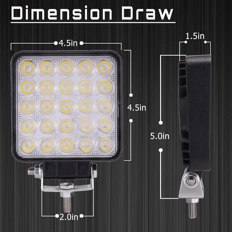 SAN YOUNG LED Work Lights for Truck, 4 Inch LED