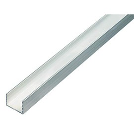 Alberts 497538 U-Profile, Aluminium, Natural, 1000 x 10 x 8 mm, Set of 10