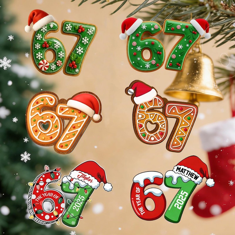 Christmas Decorations Gingerbread 67 Christmas Ornaments Holly 67 Ornament 2025