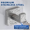 warlve Brushed Nickel Towel Hooks for Bathrooms, Heavy Duty Wall