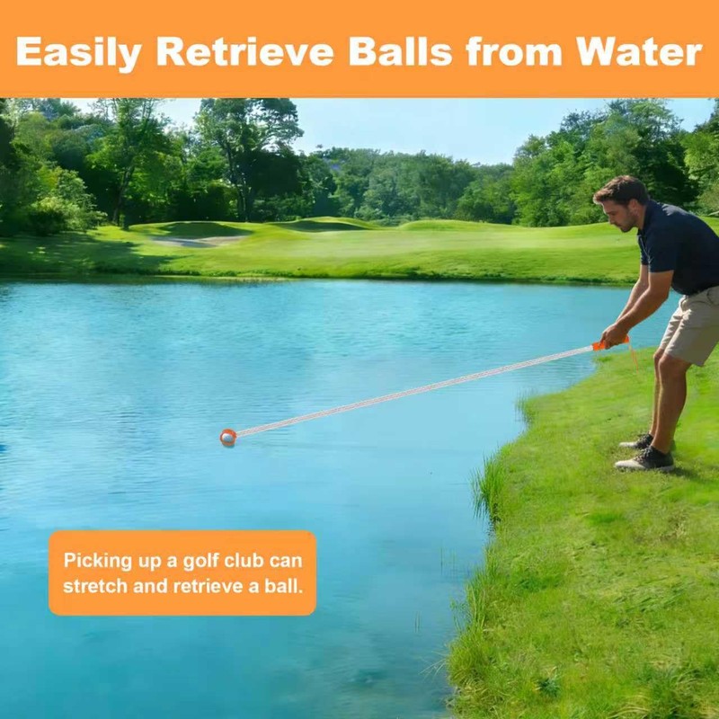 Smloplom Golf Ball Retriever Telescopic, 9Ft Golf Ball Retriever for