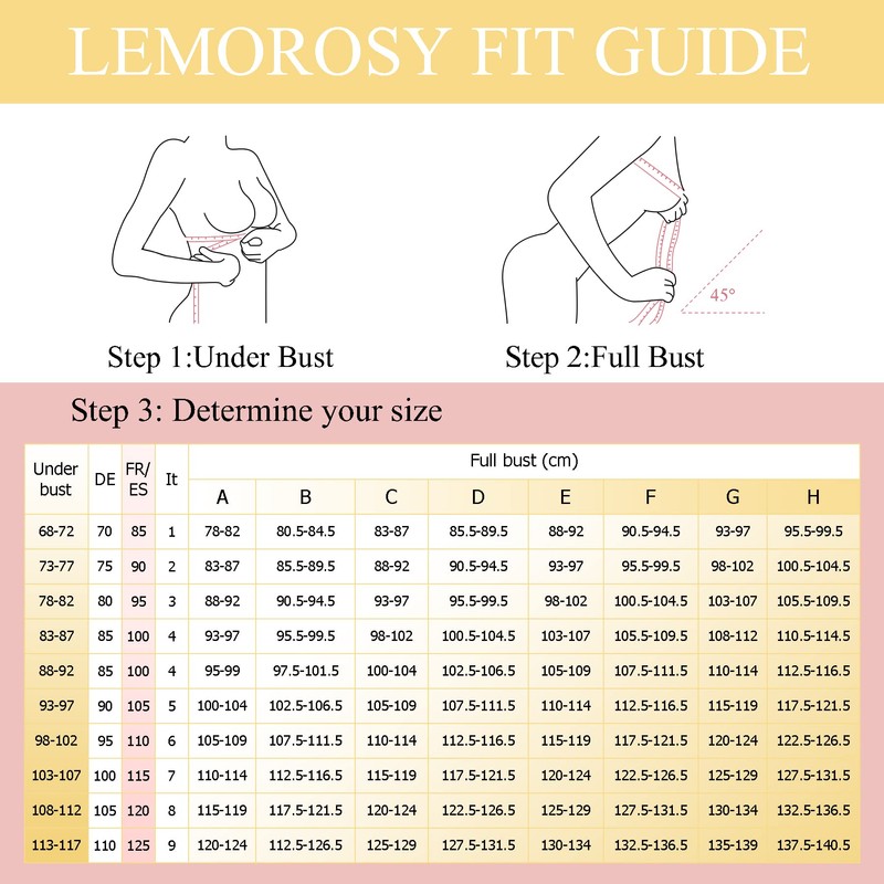 Lemorosy Minmizer Bra Without Underwire Front Closure Large Breasts Strong