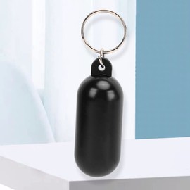 Tnfeeon Floating Keychain, ABS Pill Shape, Bright Colour, 5 Pieces Floating Keychain, Easy to Recognize for Boating, Surfing (Black)