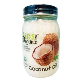 IOS love Organic Virgin Coconut Oil, Cold-Pressed - Natural Hair Oil, Skin Oil and Cooking Oil with Fresh Flavor, Non-GMO (Unrefined, 14 Fl. Oz)