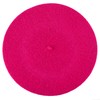 Hat To Socks Wool Blend Beret - fuchsia