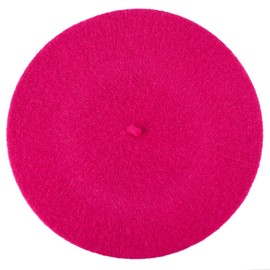 Hat To Socks Wool Blend Beret - fuchsia