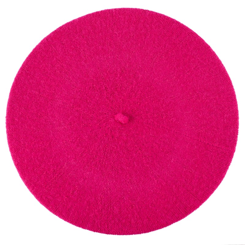 Hat To Socks Wool Blend Beret - fuchsia