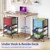 TOOLF 3-Tier Rolling File Cart, Metal Storage Drawer Cart with