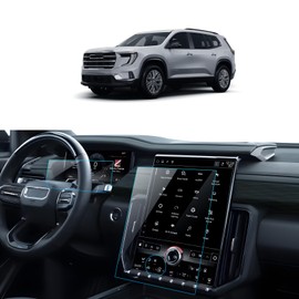 LANTU Matte Screen Protector for 2024 2025 Acadia (Elevation/AT4/Denali) Accessories Navigation& Dashboard Touchscreen Protector Film Tempered Glass 15+11''