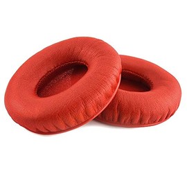 Replacement Ear Pad Ear Cushion Ear Cups Ear Cover Earpads Repair Parts Compatible with Beats by Dr. Dre Solo 1.0 Solo HD On-Ear Headphone (Red)