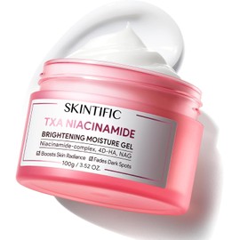 SKINTIFIC MSH Crema iluminadora con niacinamida,Atenúa las manchas oscuras y unifica el tono de la piel,Ácido tranexámico, α-arbutina, ceramidas 5X, centella asiática. Adecuada para pieles grasas y propensas al acné,100 g