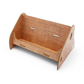 stableco 1x Ecological Brochure Stand DIN Long 21 x 10.5 cm Horizontal with 1 Compartment Sturdy Flyer Stand in Natural Design No Plastic! Just Paper! Brochure Holder, Postcard Stand Quick to Assemble